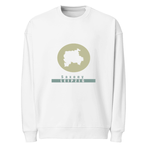 Leipzig Sweatshirt mit Minimal Moon-Design (Weiß)