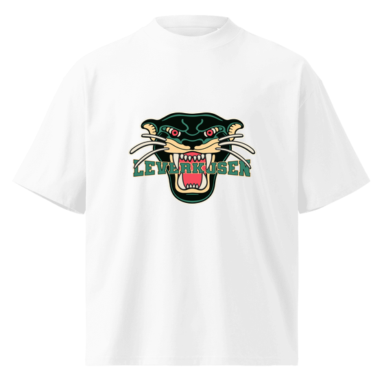 Leverkusen T-Shirt mit Panther-Design (Weiß) – Produktansicht