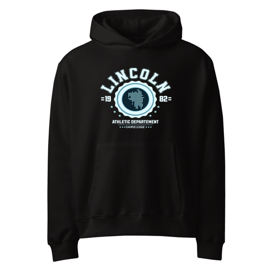 Lincoln Hoodie with Varsity Hero design (Black)