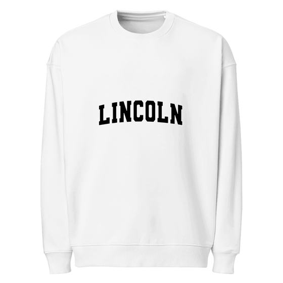 Lincoln Sweatshirt with Varsity3 design (White)