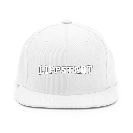 Lippstadt Cap mit Varsity4-Design (Weiß) – Produktansicht