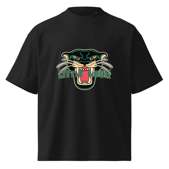 Little Rock T-Shirt with Panther design (Black)