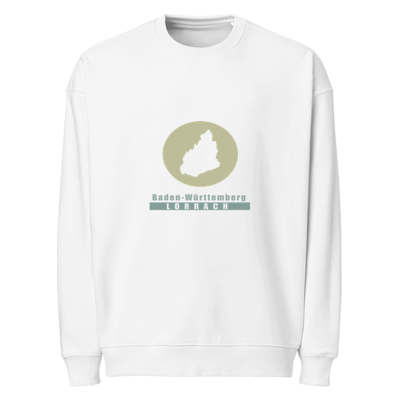 Lörrach Sweatshirt mit Minimal Moon-Design (Weiß) – Produktansicht
