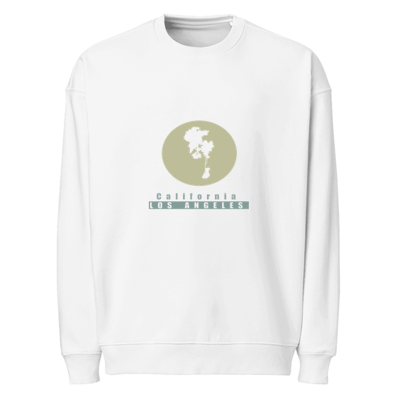Los Angeles Sweatshirt with Minimal Moon design (White)