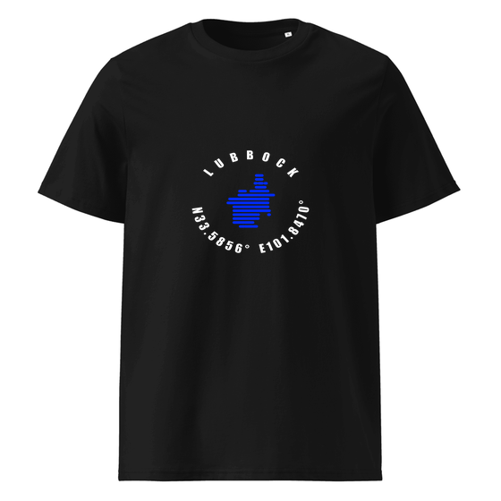 Lubbock T-Shirt with Minimal Coordinates design (Black)