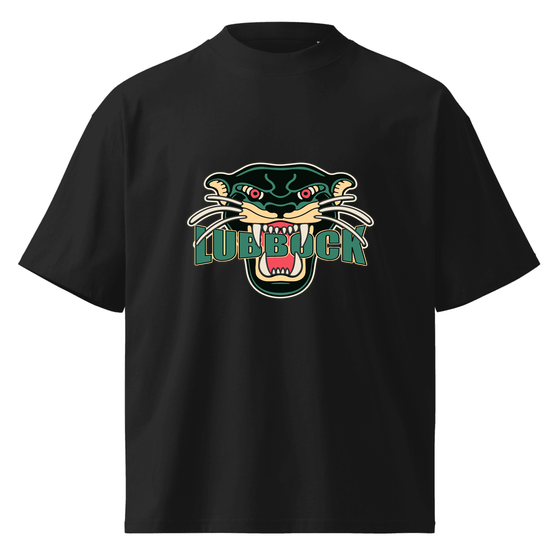 Lubbock T-Shirt with Panther design (Black)