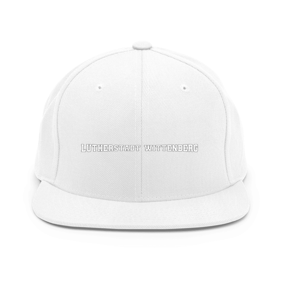 Lutherstadt Wittenberg Cap mit Varsity4-Design (Weiß)
