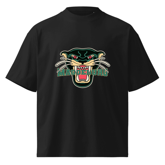 Magdeburg T-Shirt mit Panther-Design (Schwarz)