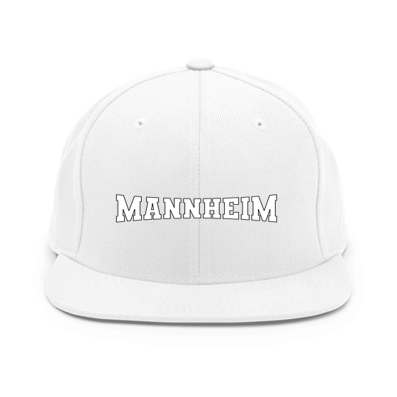 Mannheim Cap mit Varsity4-Design (Weiß) – Produktansicht