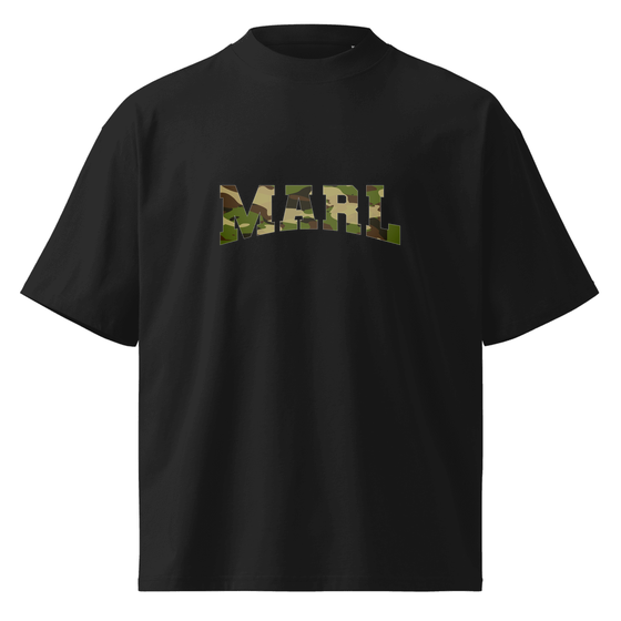 Marl T-Shirt mit Camouflage-Design (Schwarz) – Produktansicht