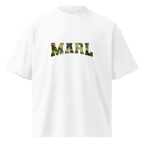 Marl T-Shirt mit Camouflage-Design (Weiß) – Produktansicht