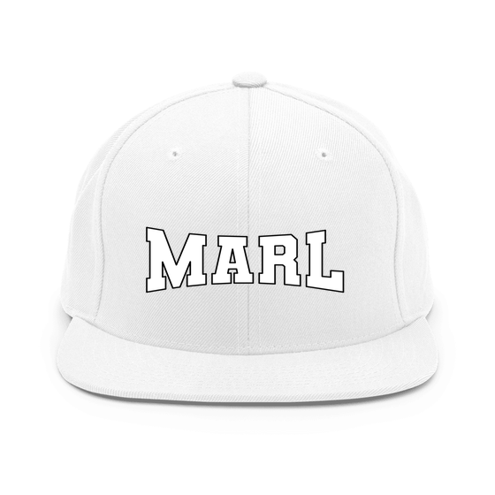 Marl Cap mit Varsity4-Design (Weiß) – Produktansicht