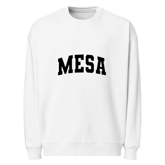 Mesa Sweatshirt with Varsity3 design (White) – Produktansicht