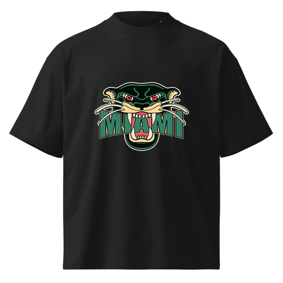 Miami T-Shirt with Panther design (Black)