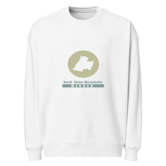 Minden Sweatshirt mit Minimal Moon-Design (Weiß) – Produktansicht