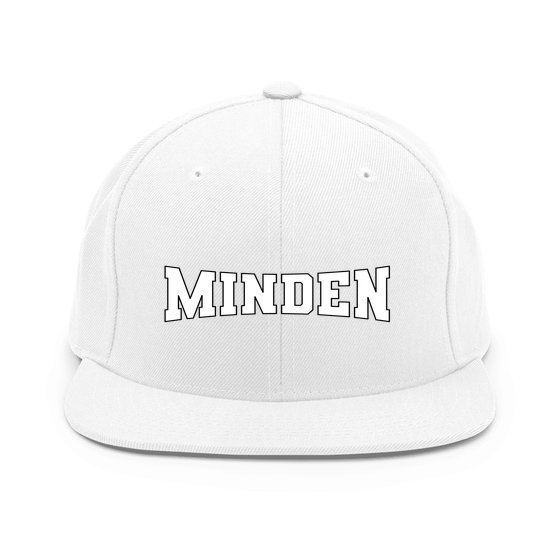Minden Cap mit Varsity4-Design (Weiß) – Produktansicht