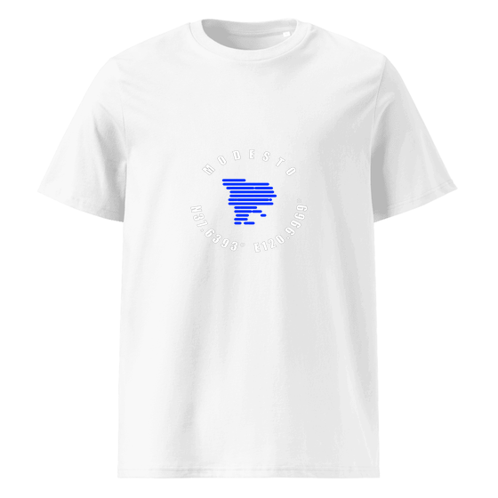 Modesto T-Shirt with Minimal Coordinates design (White)