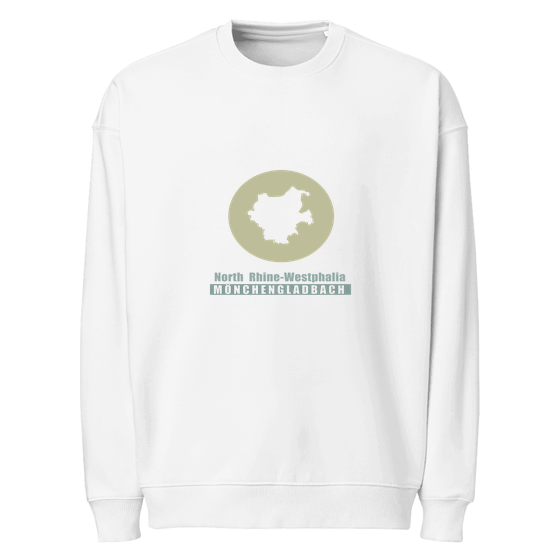 Mönchengladbach Sweatshirt mit Minimal Moon-Design (Weiß) – Produktansicht