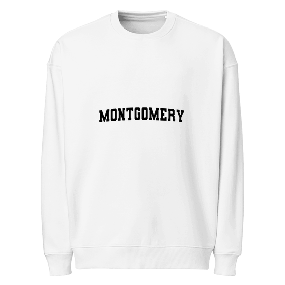 Montgomery Sweatshirt with Varsity3 design (White)
