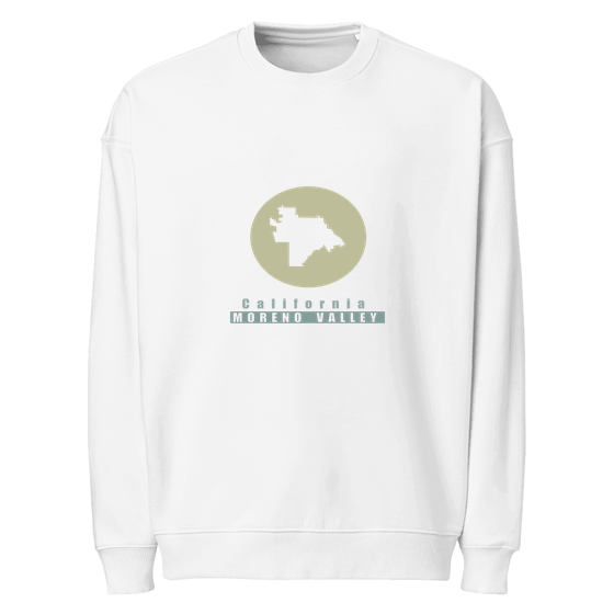 Moreno Valley Sweatshirt with Minimal Moon design (White)