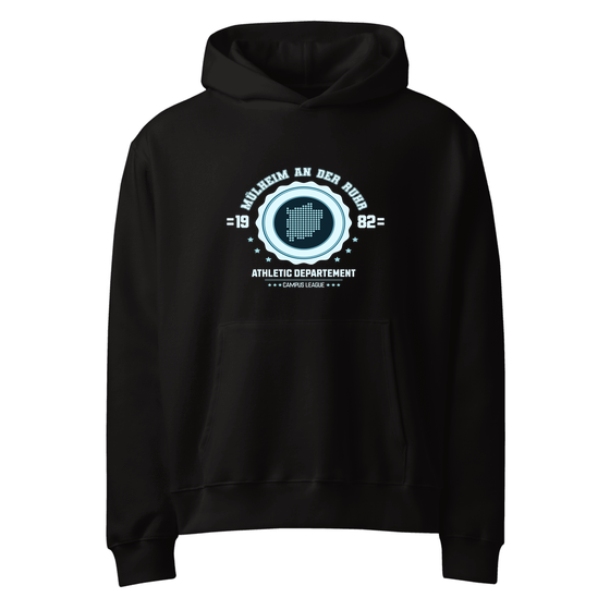Mülheim an der Ruhr Hoodie mit Varsity Hero-Design (Schwarz)