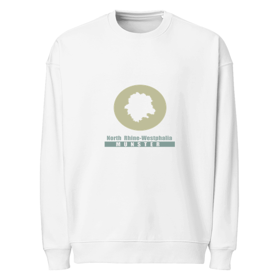Münster Sweatshirt mit Minimal Moon-Design (Weiß)
