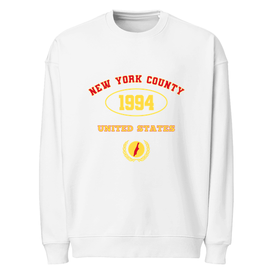 New York County Sweatshirt with University 1994 design (White)