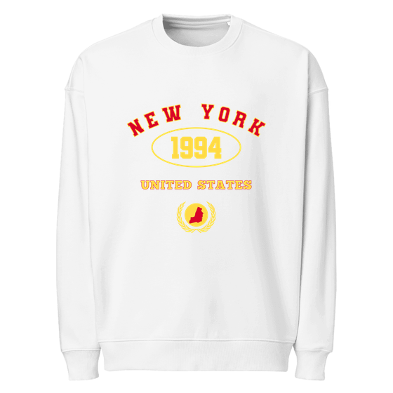 New York Sweatshirt with University 1994 design (White)