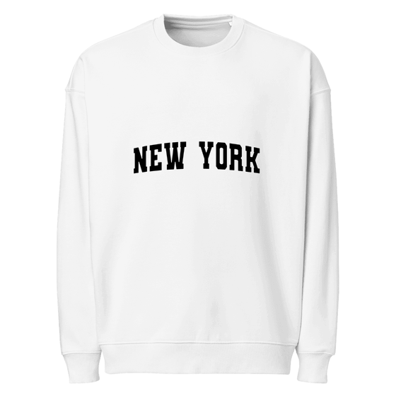 New York Sweatshirt with Varsity3 design (White)