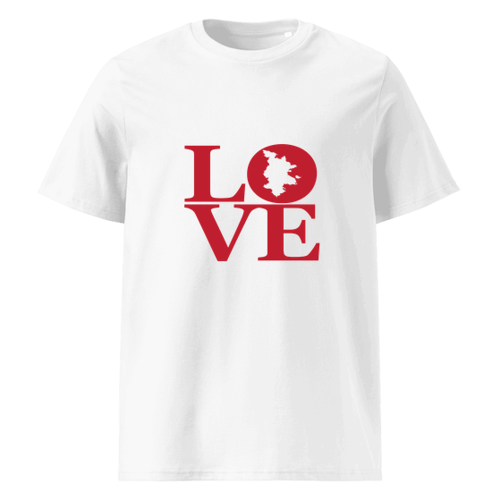 Nürnberg T-Shirt mit Love-Design (Weiß)