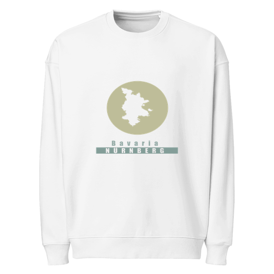 Nürnberg Sweatshirt mit Minimal Moon-Design (Weiß)