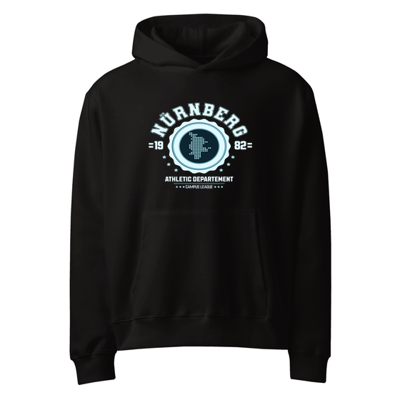 Nürnberg Hoodie mit Varsity Hero-Design (Schwarz)