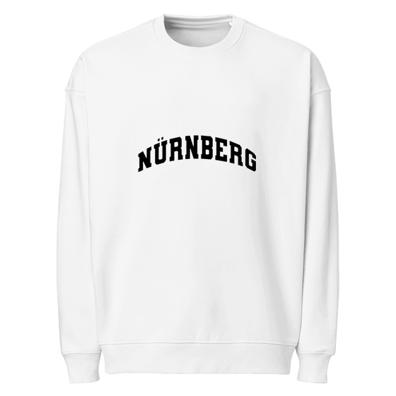 Nürnberg Sweatshirt mit Varsity3-Design (Weiß)