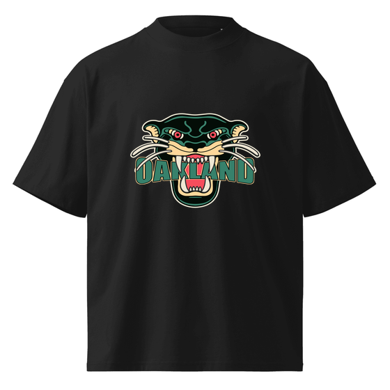 Oakland T-Shirt with Panther design (Black)