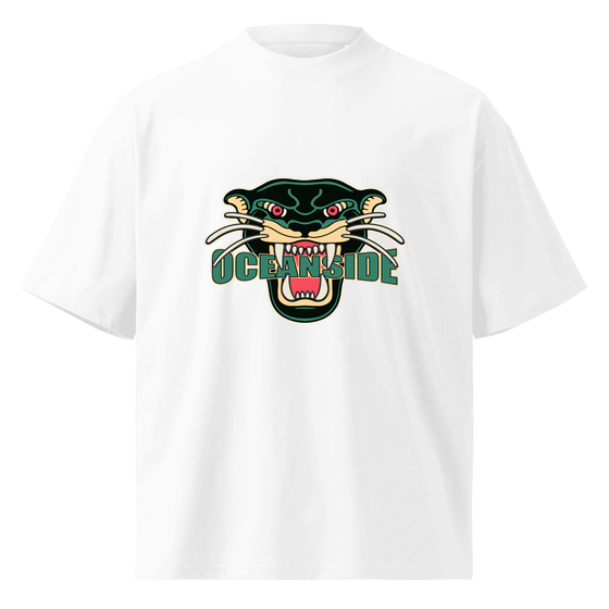 Oceanside T-Shirt with Panther design (White) – Produktansicht