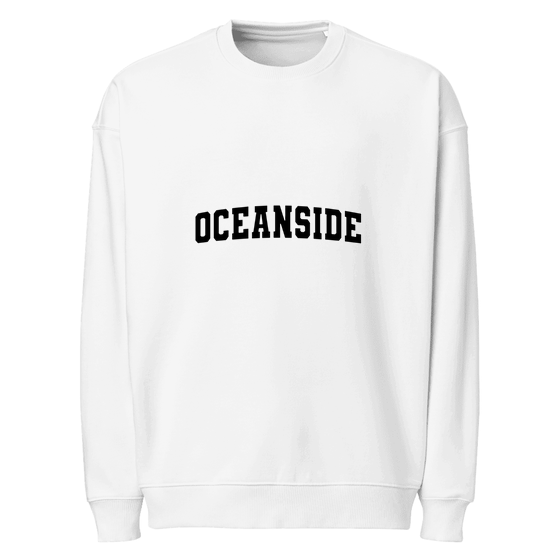 Oceanside Sweatshirt with Varsity3 design (White)