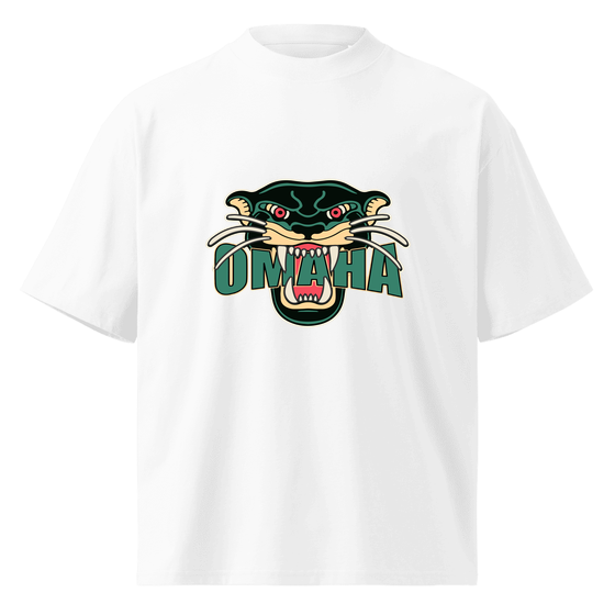 Omaha T-Shirt with Panther design (White) – Produktansicht