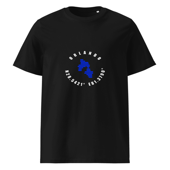 Orlando T-Shirt with Minimal Coordinates design (Black)