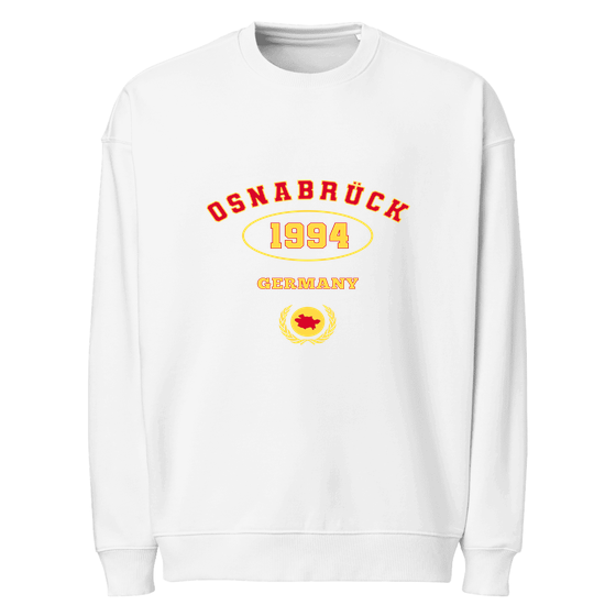 Osnabrück Sweatshirt mit University 1994-Design (Weiß) – Produktansicht