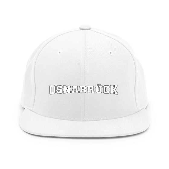 Osnabrück Cap mit Varsity4-Design (Weiß) – Produktansicht