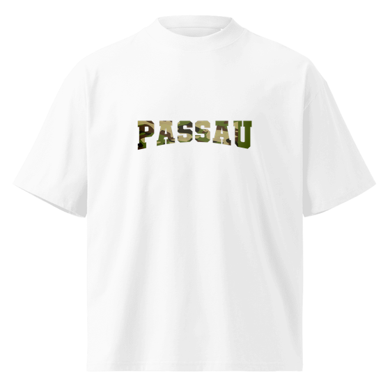 Passau T-Shirt mit Camouflage-Design (Weiß) – Produktansicht