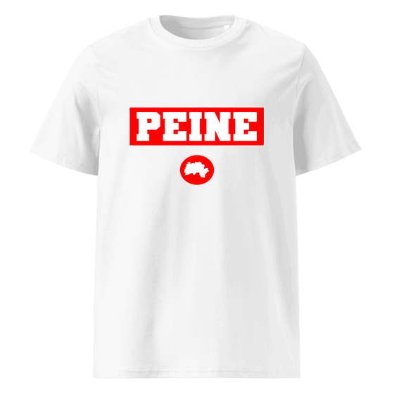 Peine T-Shirt mit Signal14-Design (Weiß) – Produktansicht