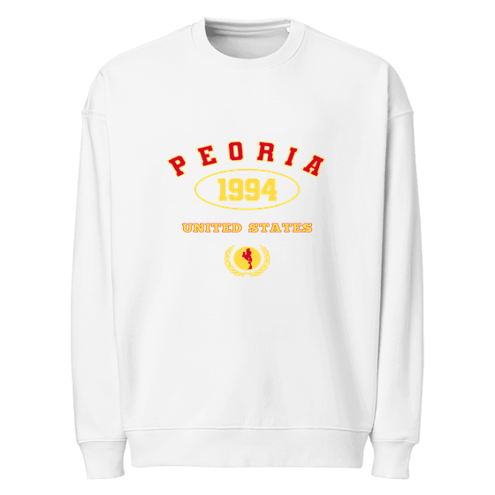 Peoria Sweatshirt with University 1994 design (White) – Produktansicht
