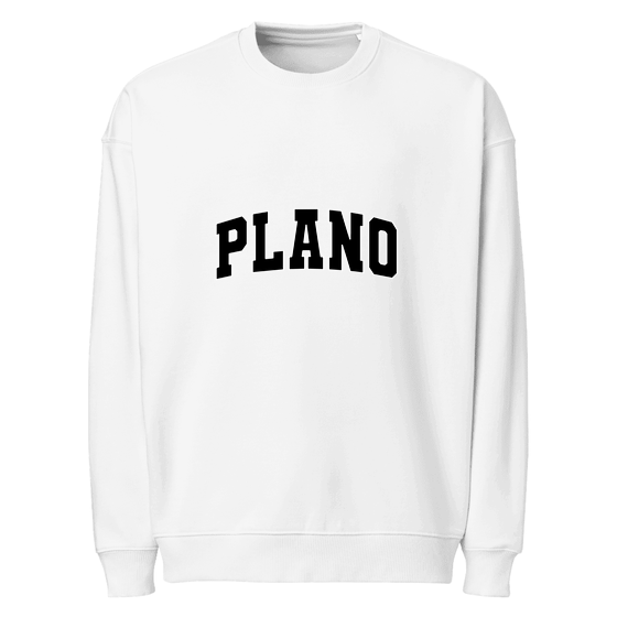 Plano Sweatshirt with Varsity3 design (White)