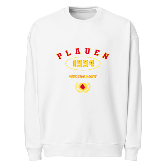 Plauen Sweatshirt mit University 1994-Design (Weiß)