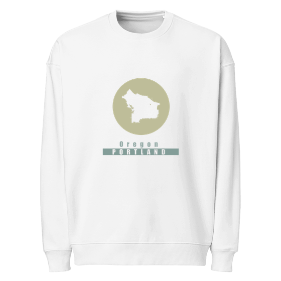 Portland Sweatshirt with Minimal Moon design (White)