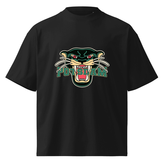Potsdam T-Shirt mit Panther-Design (Schwarz)