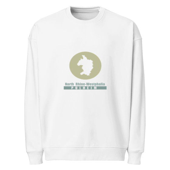 Pulheim Sweatshirt mit Minimal Moon-Design (Weiß) – Produktansicht