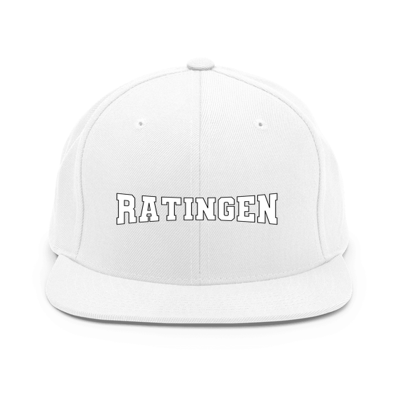 Ratingen Cap mit Varsity4-Design (Weiß) – Produktansicht