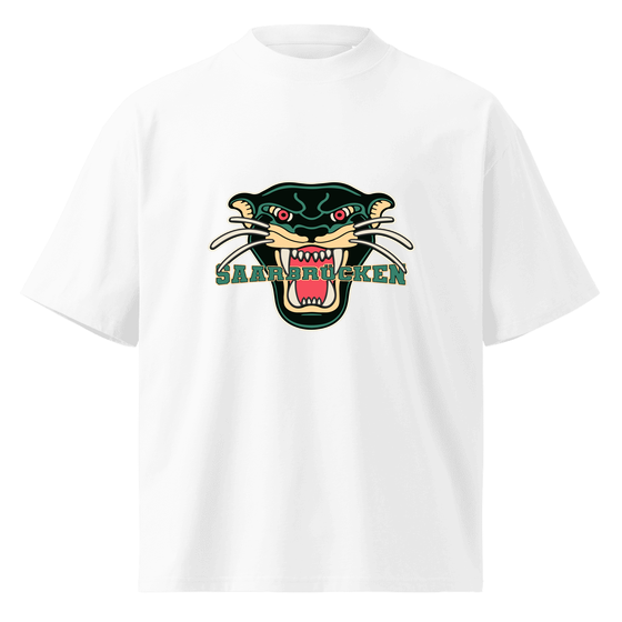 Saarbrücken T-Shirt mit Panther-Design (Weiß) – Produktansicht